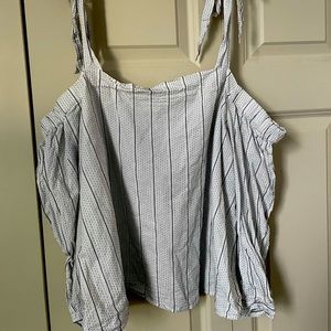 striped black and white top